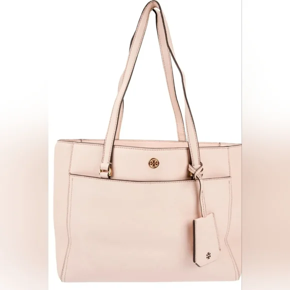 Tory Burch Top Pink Robinson Tote Bag Purse Saffiano Leather - Picture 3 of 9